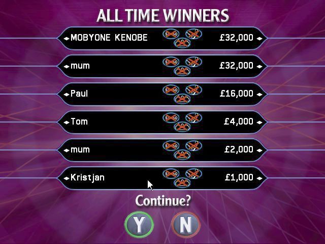Who Wants to Be A Millionaire screenshot 5 for Playstation
